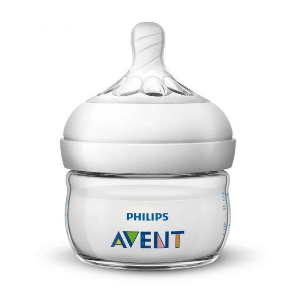 Бутылочка для кормления Philips AVENT Natural SCF039/17 бесцветный, белый 0,06 л