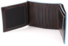 Кошельки Piquadro Blue Square (PU1240B2/MO) красный/коричневый телячья кожа